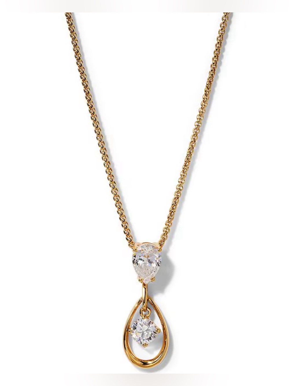 Nadri It Girl Pear Drop Short Pendant Necklace